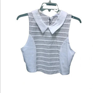 NWT BCBGENERATION COLLARED CROP TANK